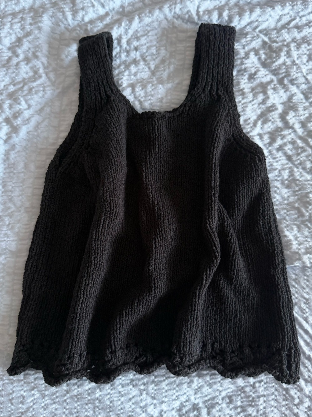 Youth Girls’ Black Knit Tank Top - Size Large 10/12